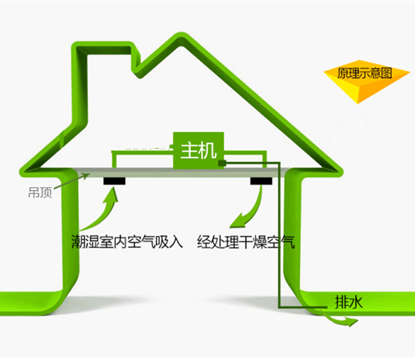 別墅吊頂式除濕機